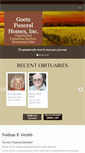 Mobile Screenshot of goetzfuneralhomes.com